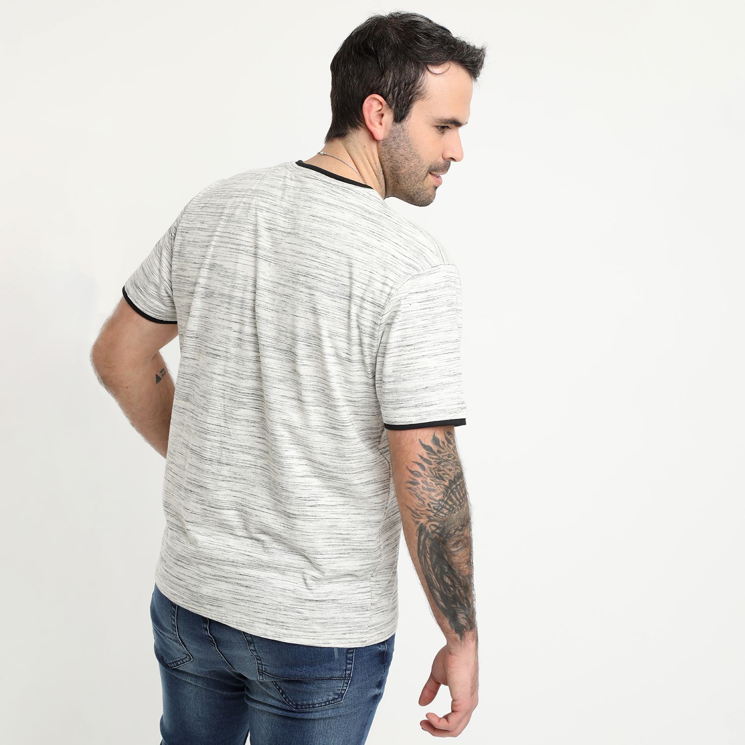 Polera Jersey Slub Con Boton