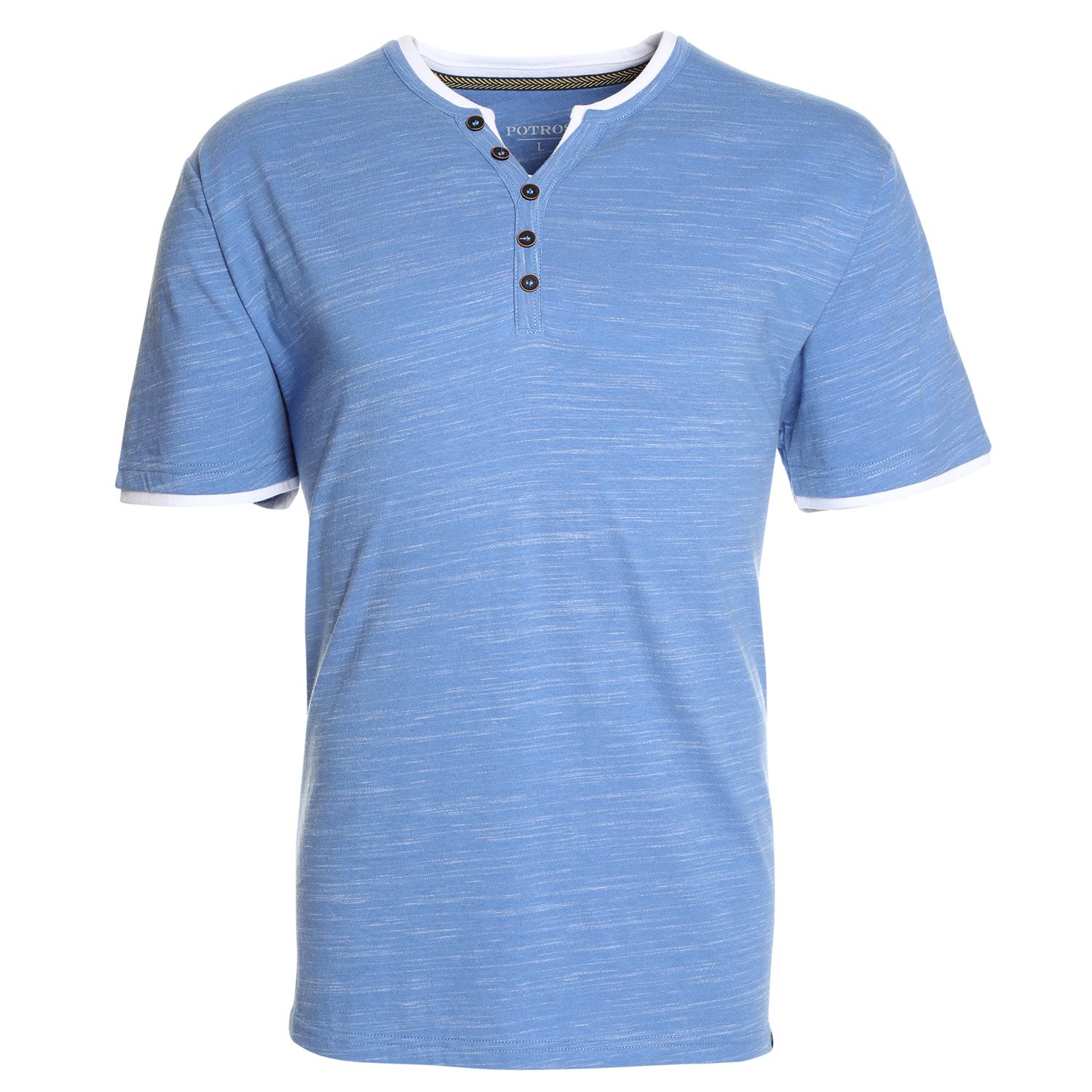 Polera Jersey Slub Con Boton
