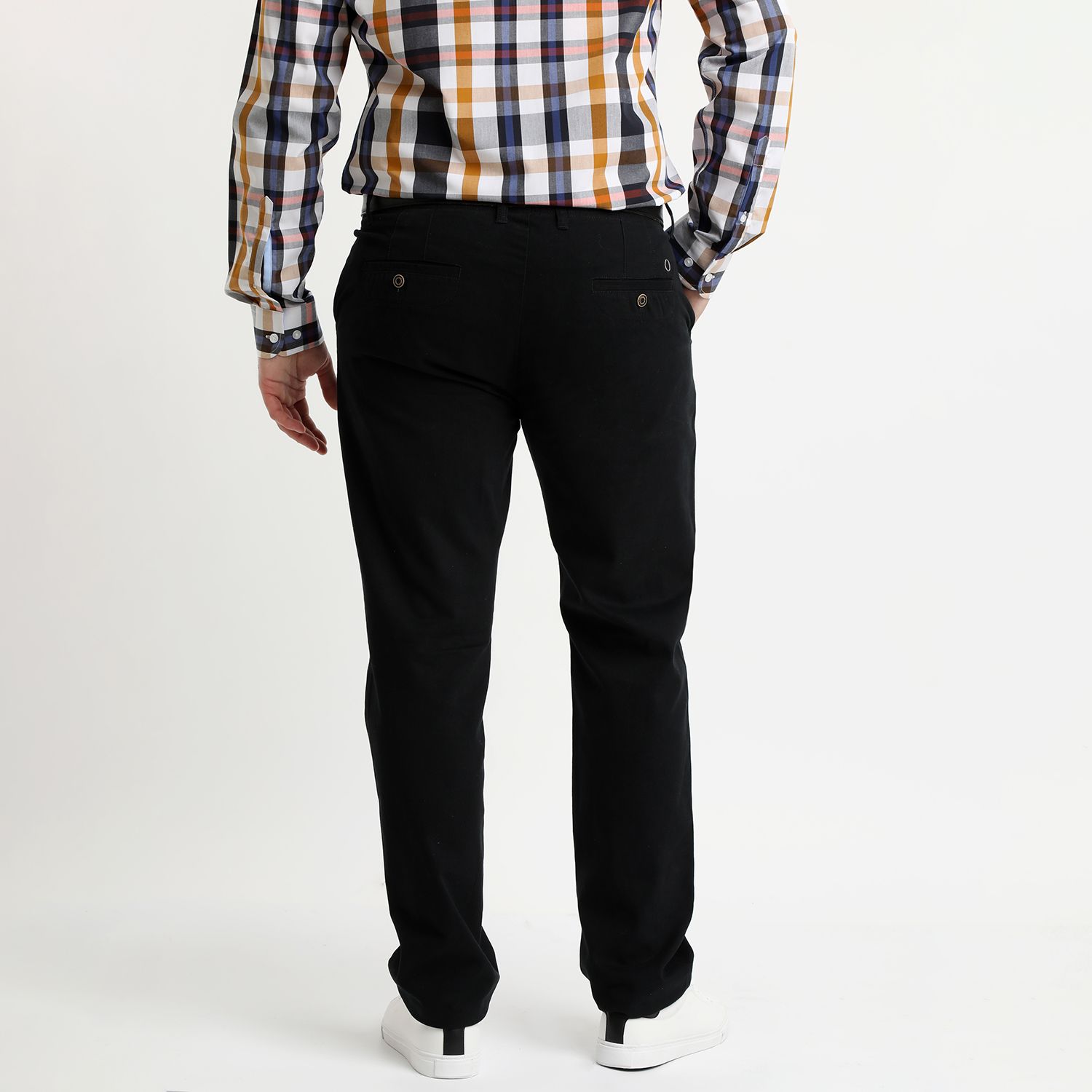 Pantalón Gabardina Frente Plano Regular Fit 