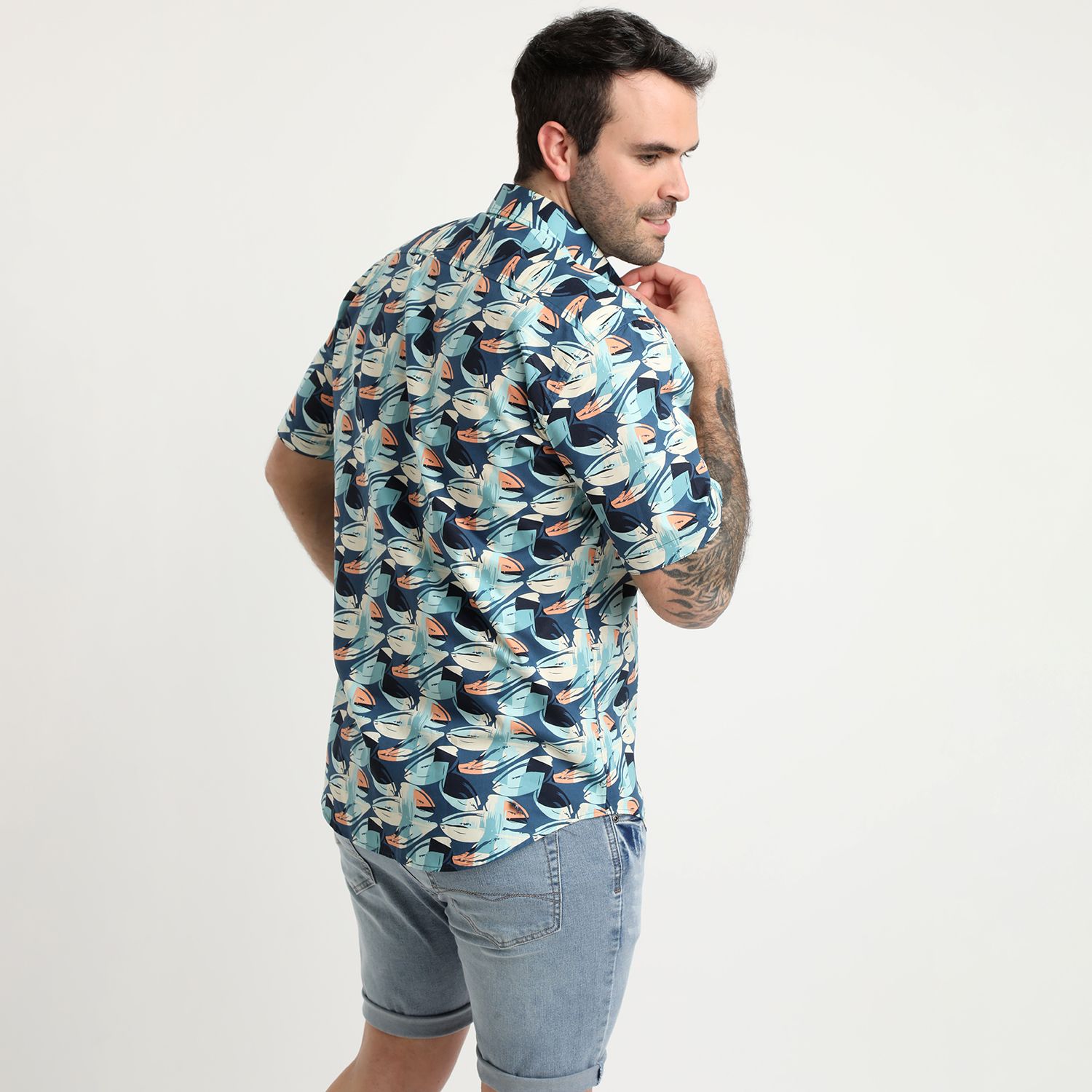 Camisa Estampada Algodón Mc