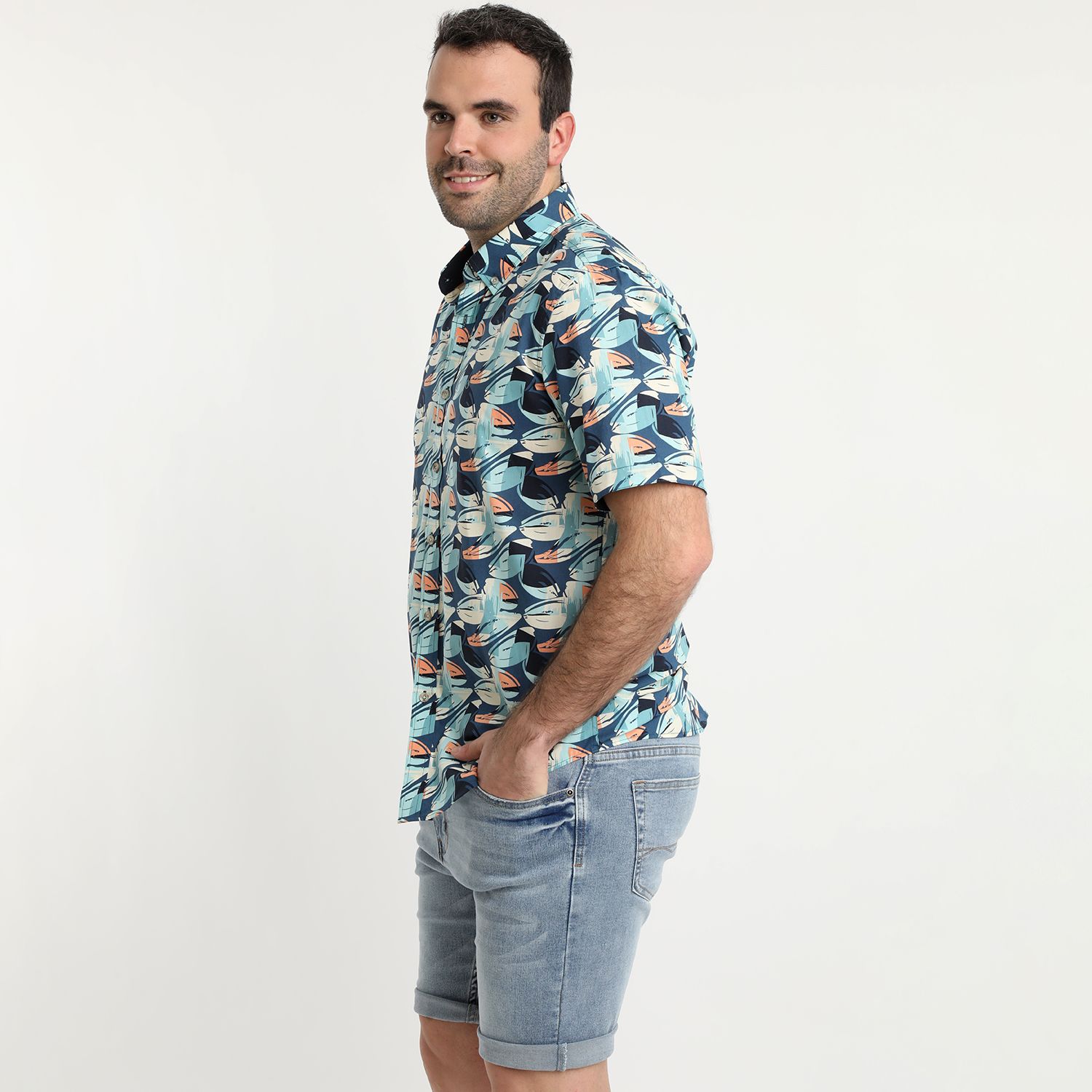 Camisa Estampada Algodón Mc