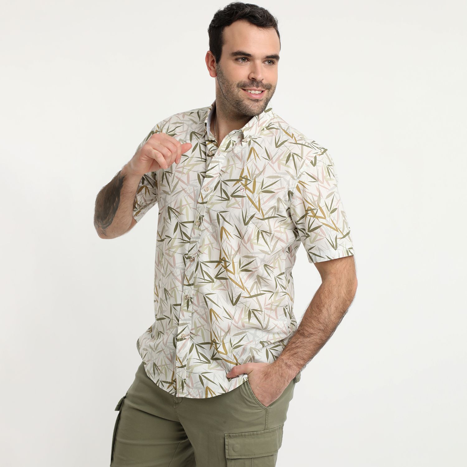 Camisa Estampada Algodón Mc