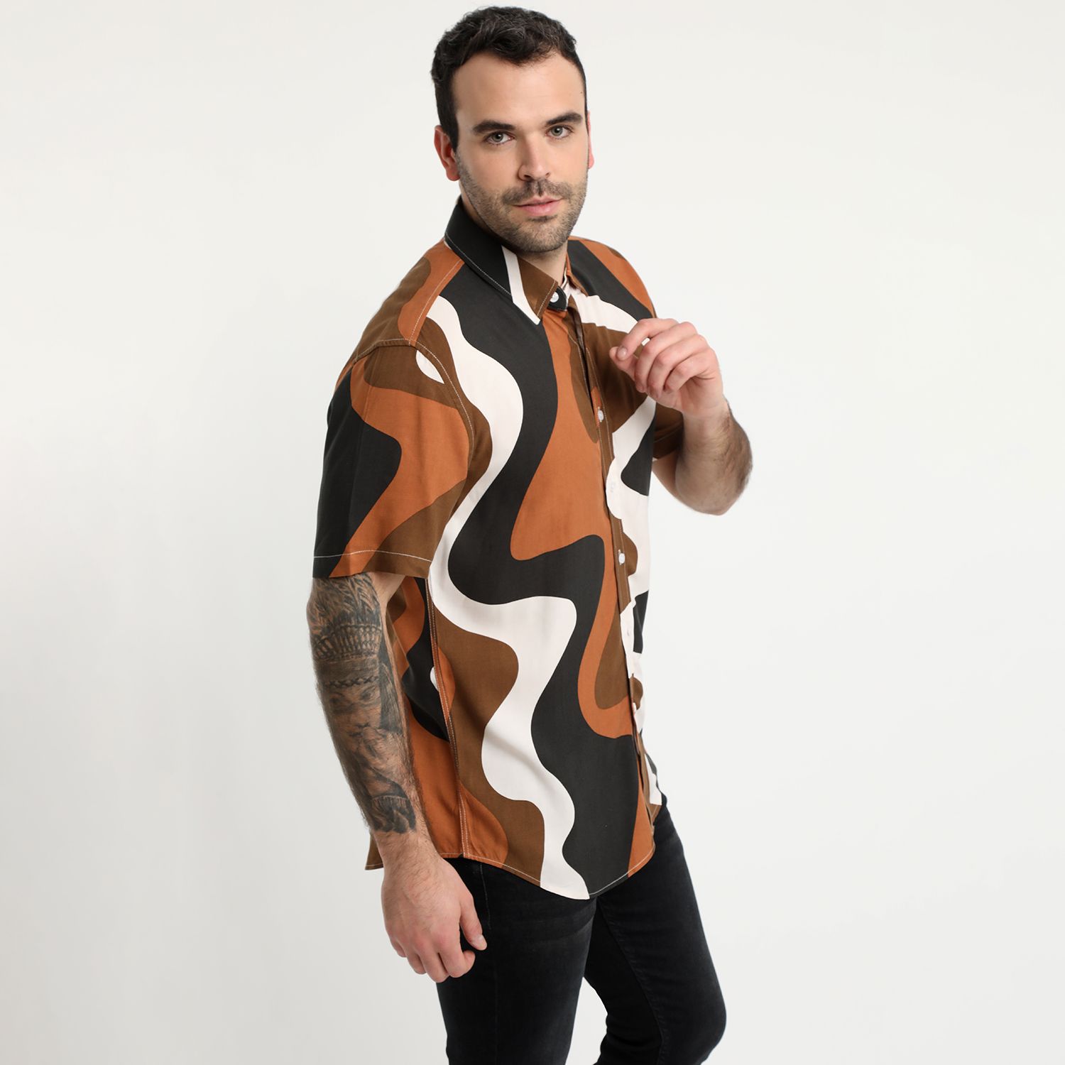 Camisa Guayabera Abstracta