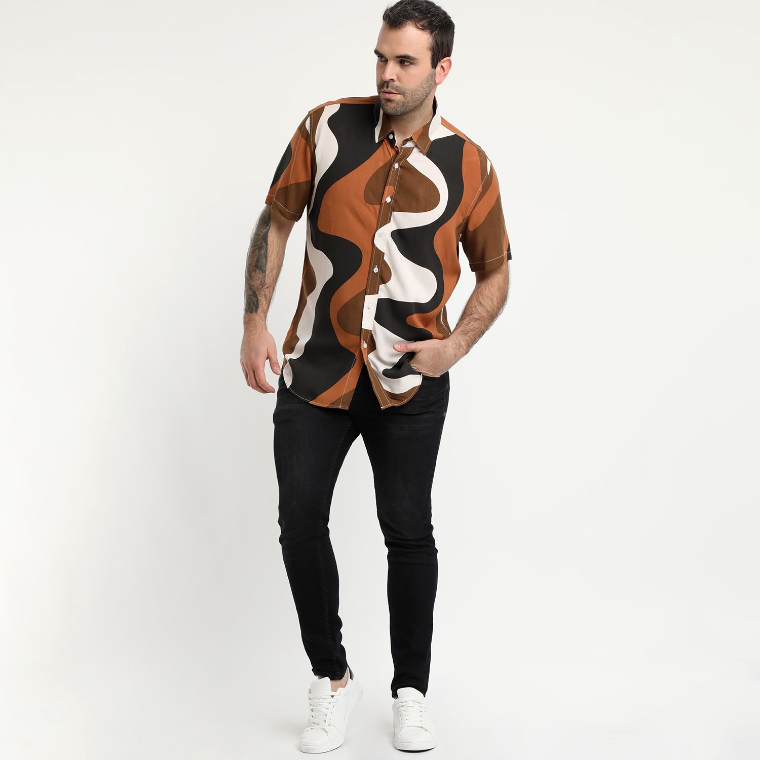 Camisa Guayabera Abstracta