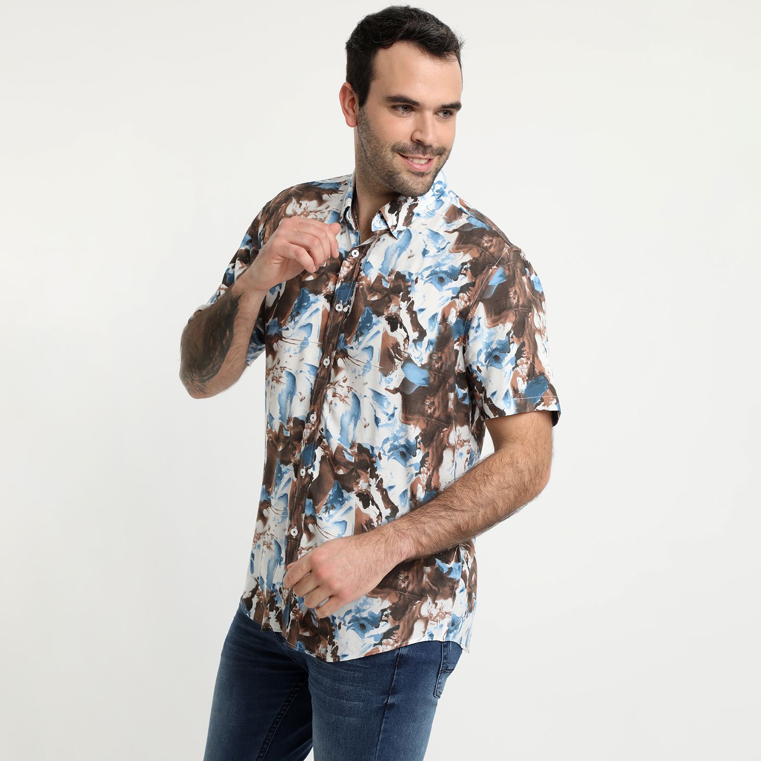 Camisa Guayabera Abstracta