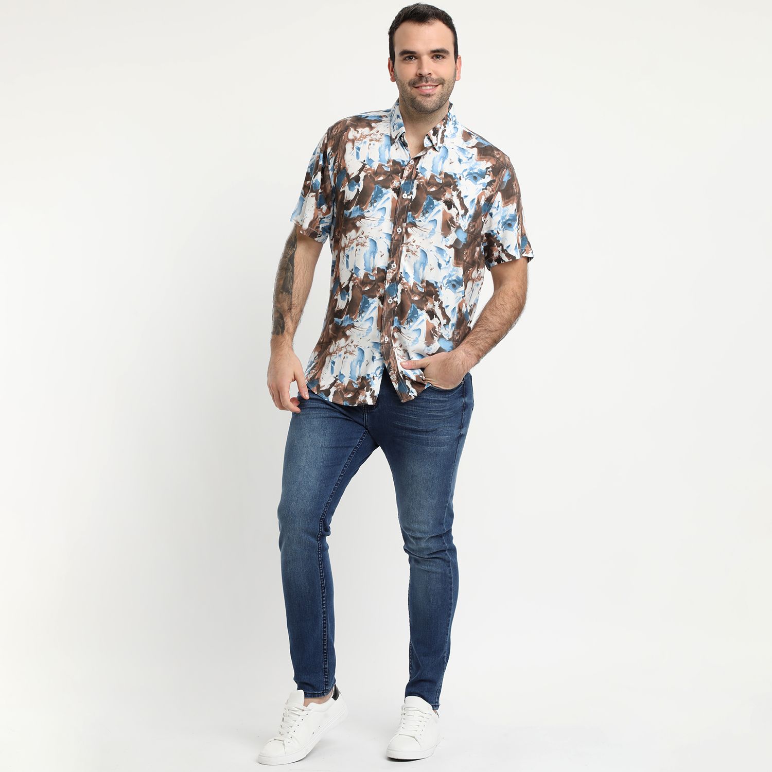Camisa Guayabera Abstracta