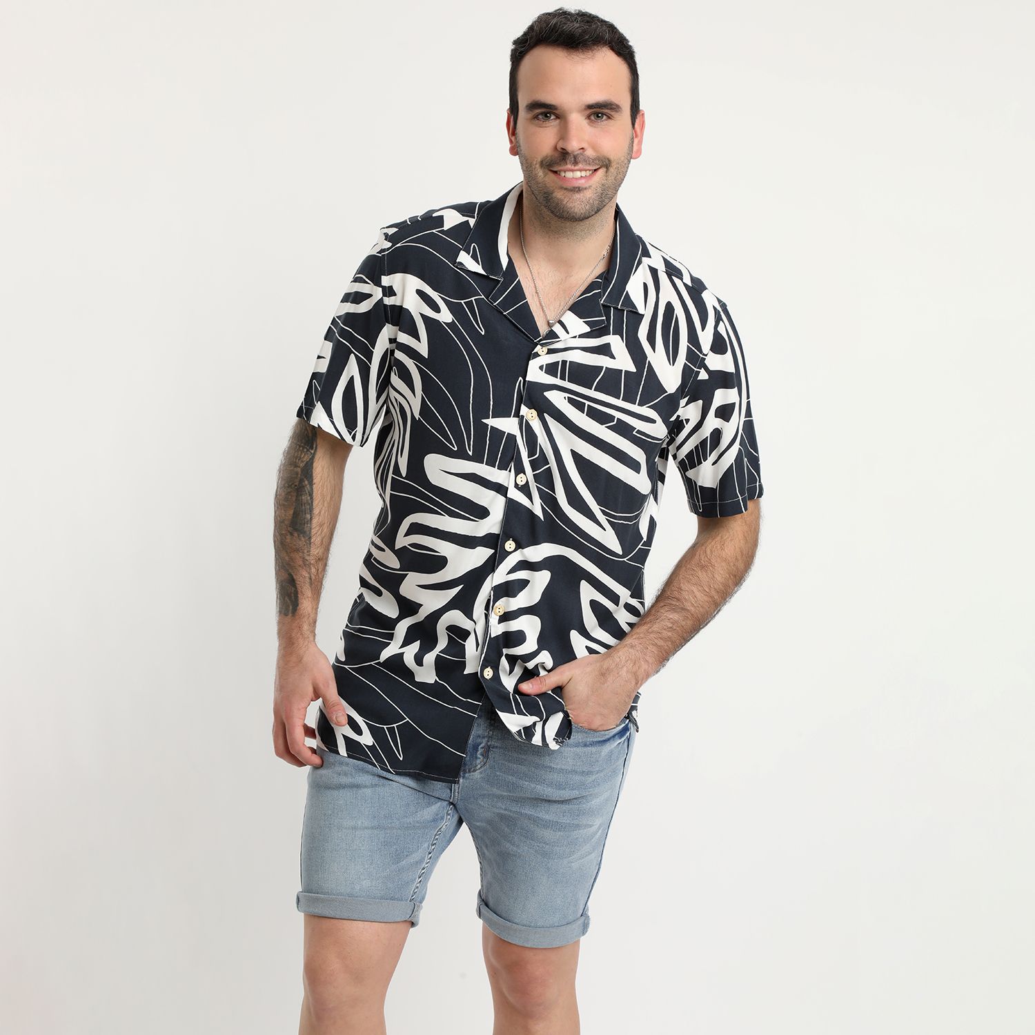 Camisa Guayabera Cuello Cubano Resort