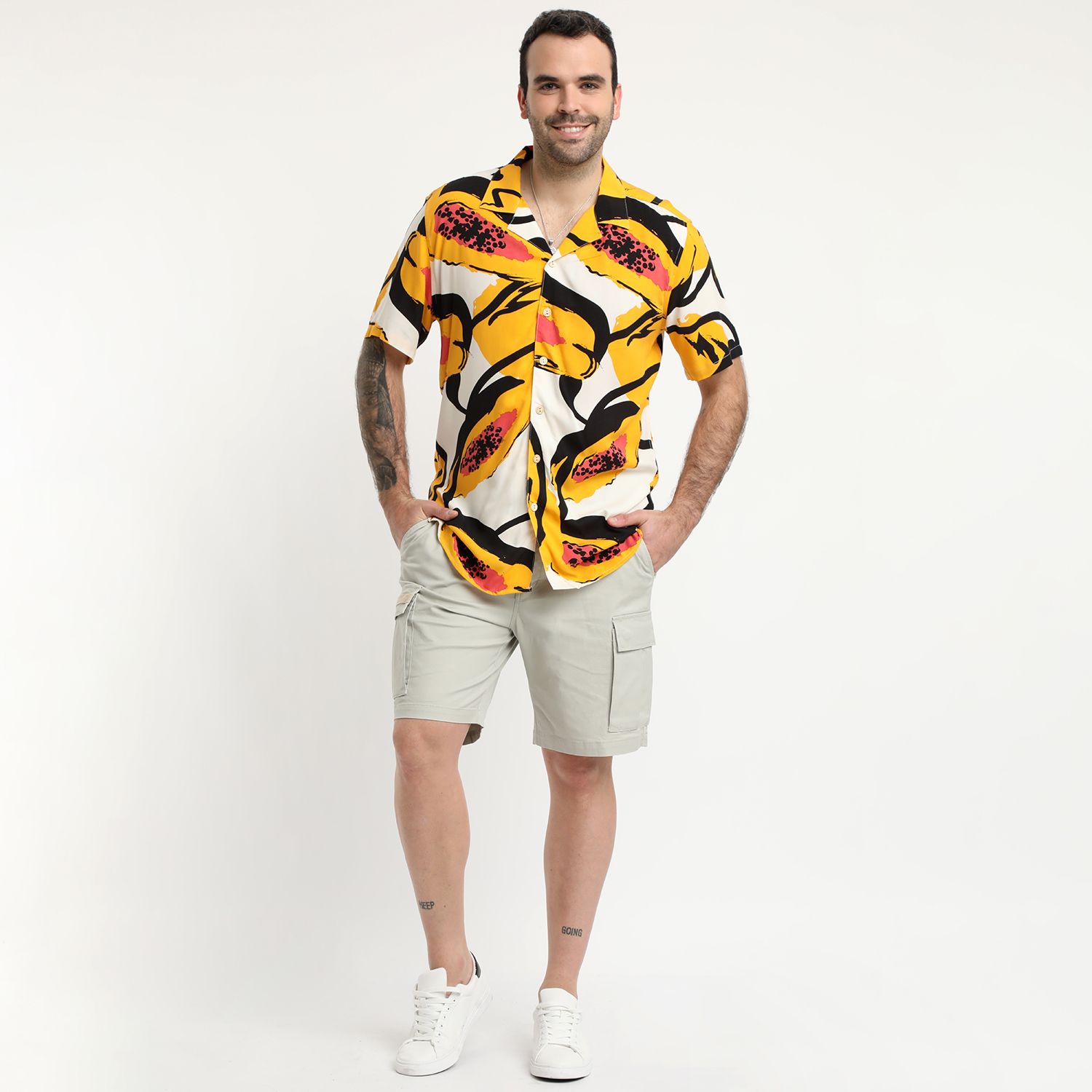 Camisa Guayabera Cuello Cubano Resort