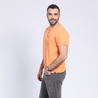 Polera Jersey Botones En Cuello 